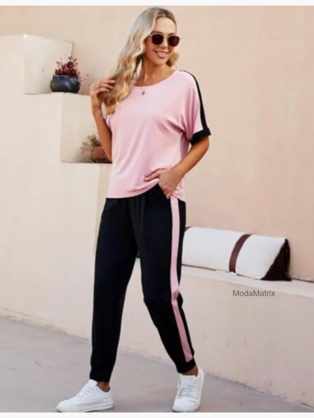 Women 2 Piece Lounge Set Soft Knit Tracksuit Casual Matching Outfit